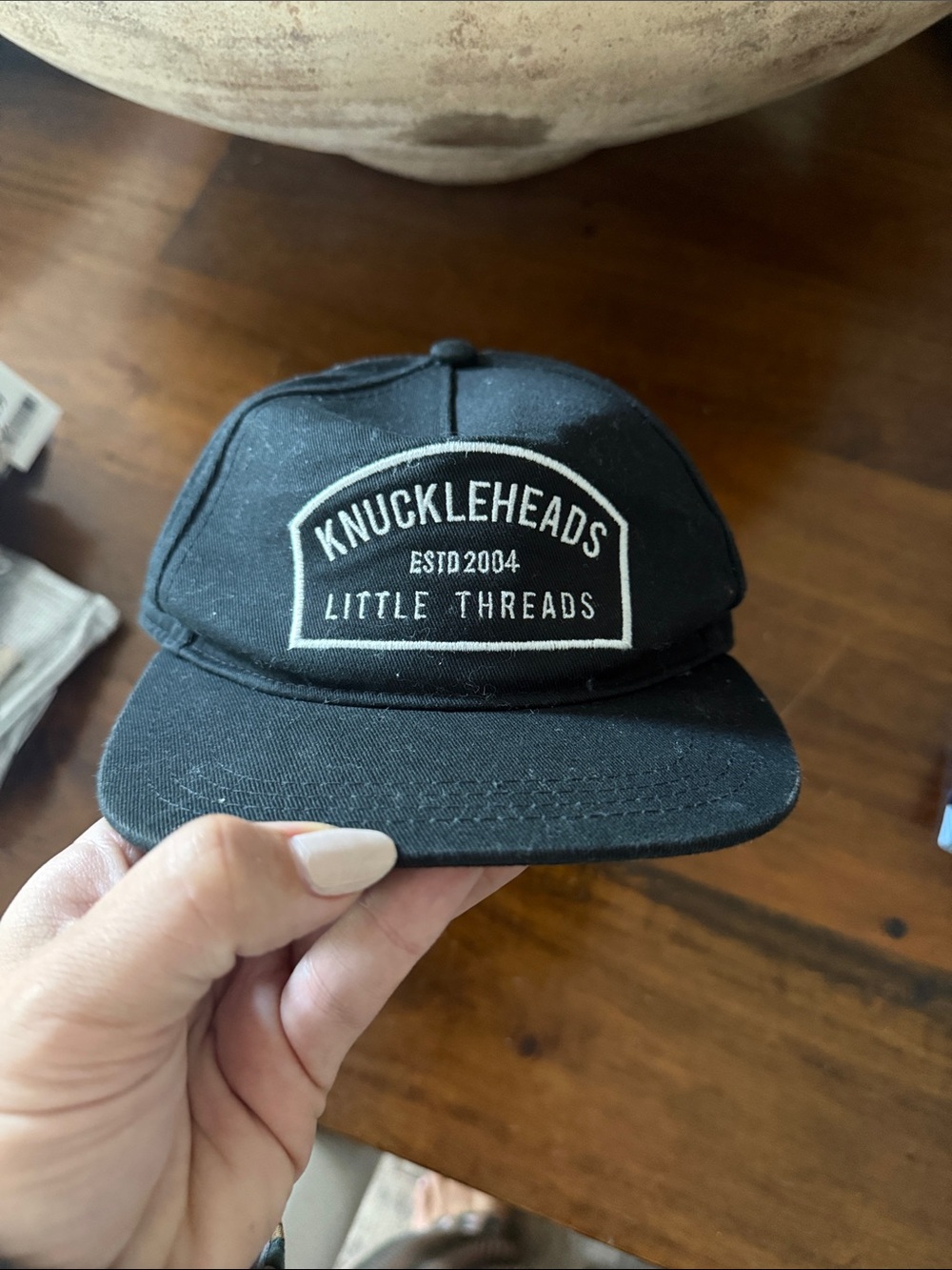 Little Threads Black Kids Hat